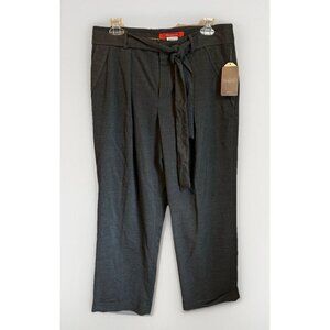 Anthropologie Cartonnier Gray Women’s Belted Capri Cropped Dress Pants Sz 8 NWT